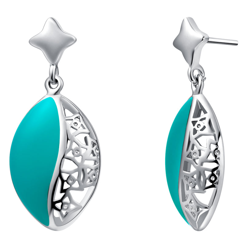 White Gold Earrings LSR741