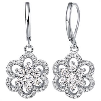 White Gold Earrings LSR775