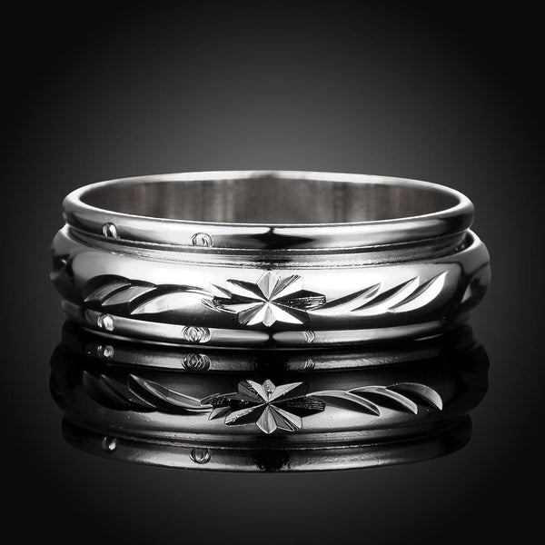 White Gold Ring LSR779-C