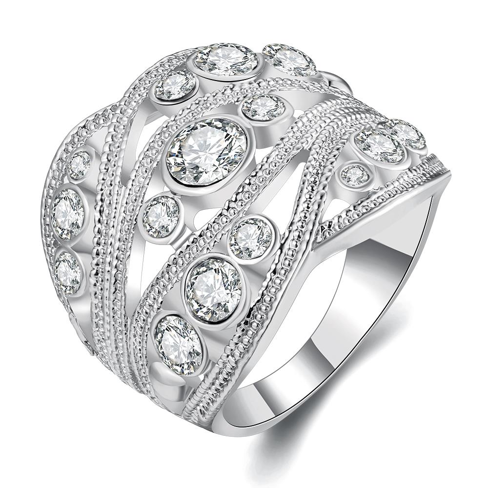 White Gold Ring LSR786-C