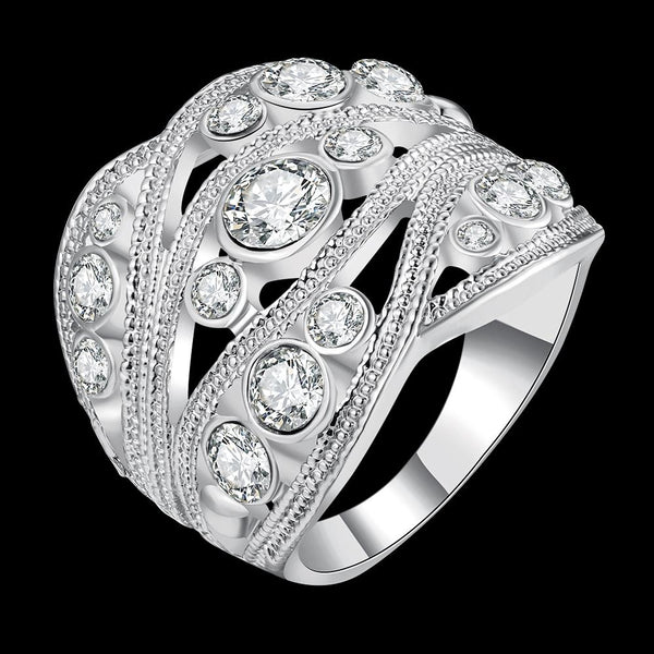 White Gold Ring LSR786-C