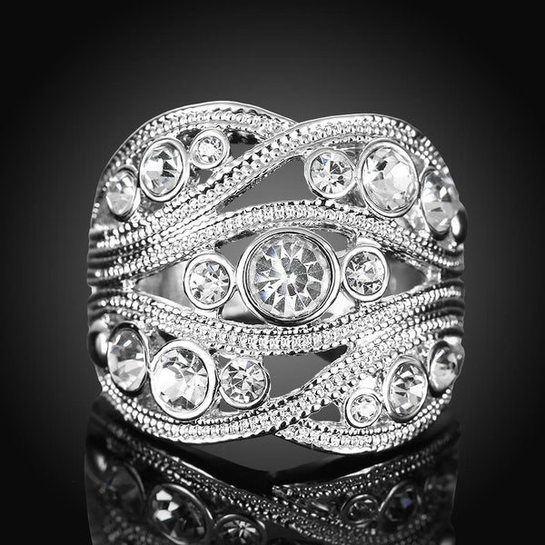 White Gold Ring LSR786-C