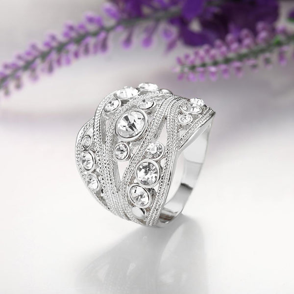 White Gold Ring LSR786-C