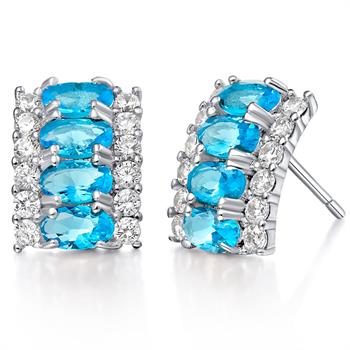 White Gold Plated Earrings LSR789