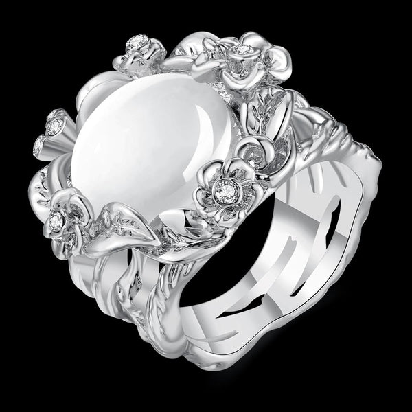 White Gold Ring LSR791-C