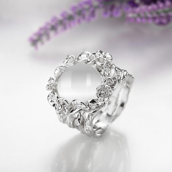 White Gold Ring LSR791-C