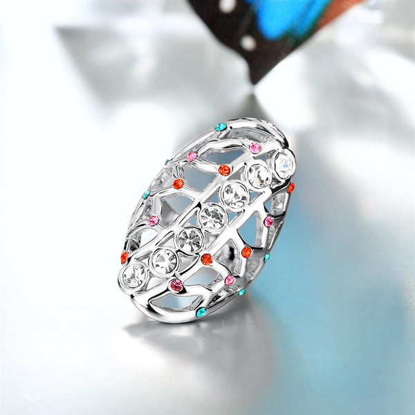 White Gold Ring LSR799-C