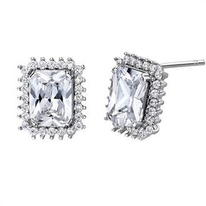 White Gold Plated Earrings LSR808