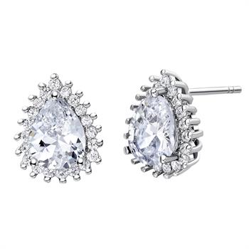 White Gold Plated Earrings LSR816