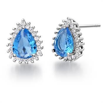 White Gold Plated Earrings LSR820