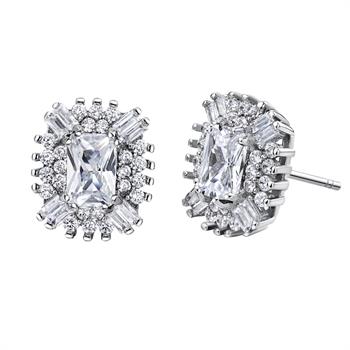 White Gold Earrings LSR832