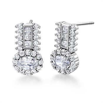 White Gold Earrings LSR840