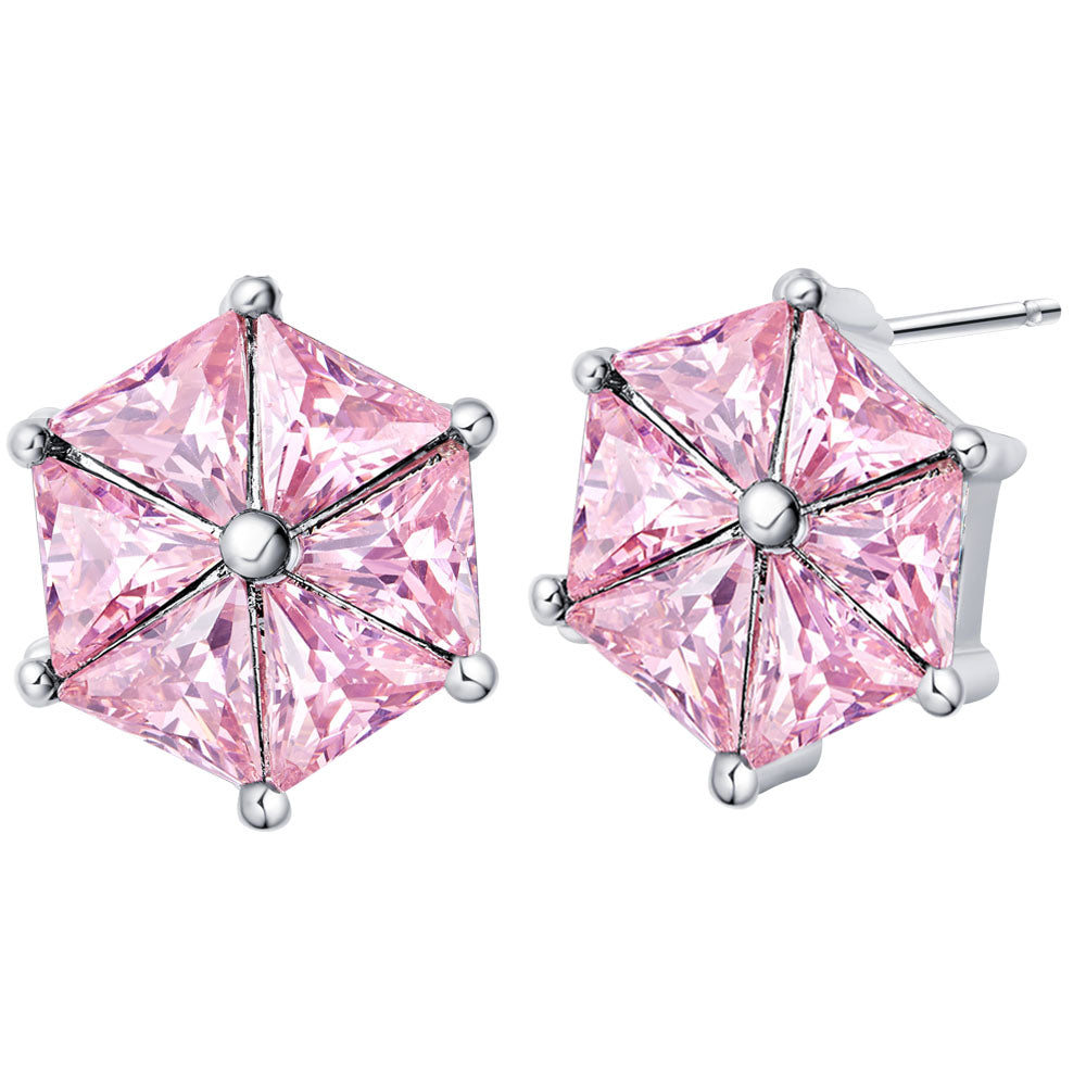 White Gold Earrings LSR861