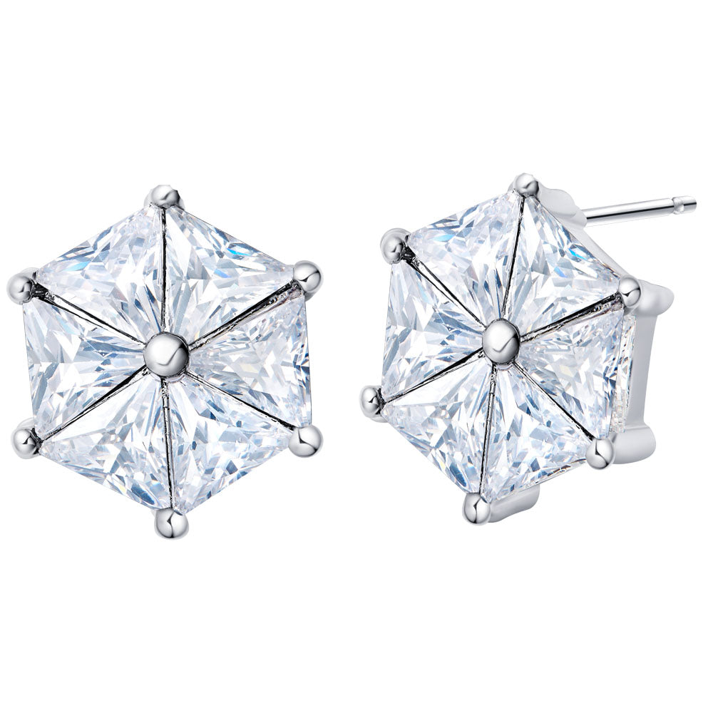 White Gold Earrings LSR862