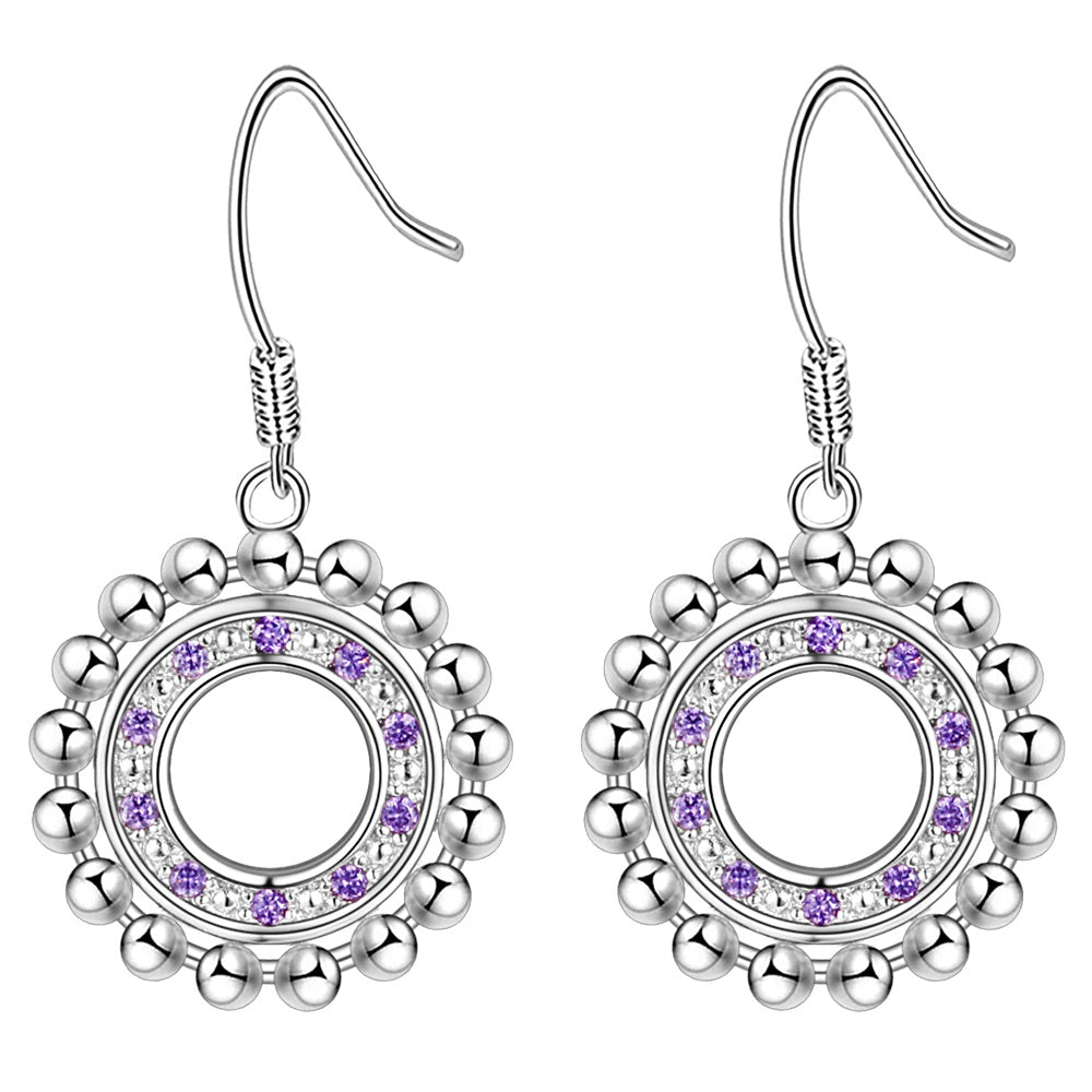 White Gold Earrings LSR866