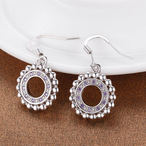 White Gold Earrings LSR866