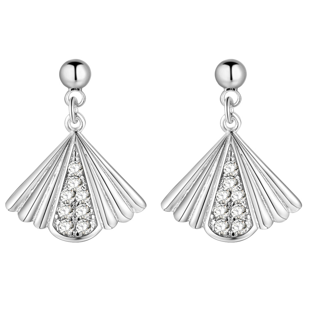 White Gold Plated Earrings LSR887