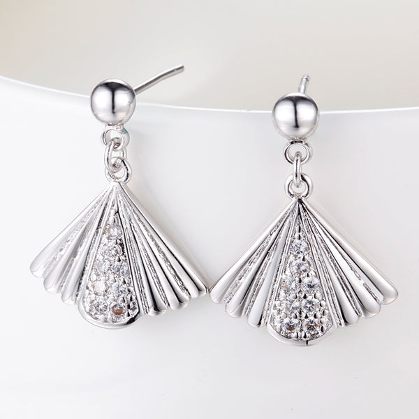 White Gold Plated Earrings LSR887