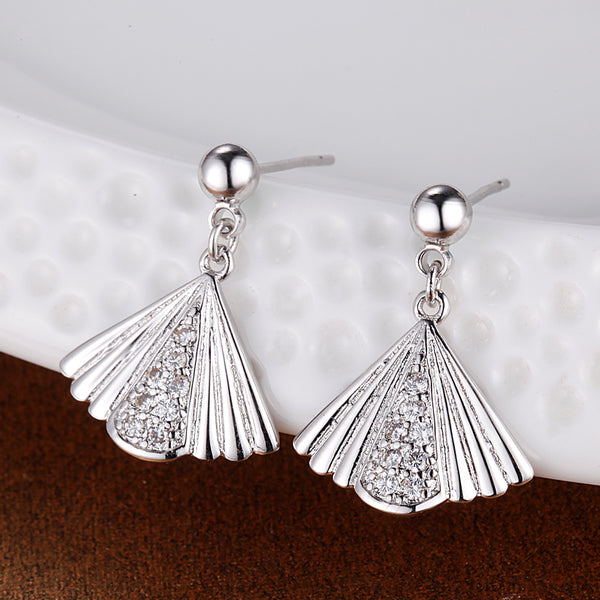 White Gold Plated Earrings LSR887