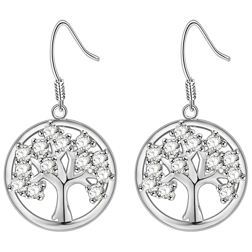 White Gold Plated Earrings LSR889