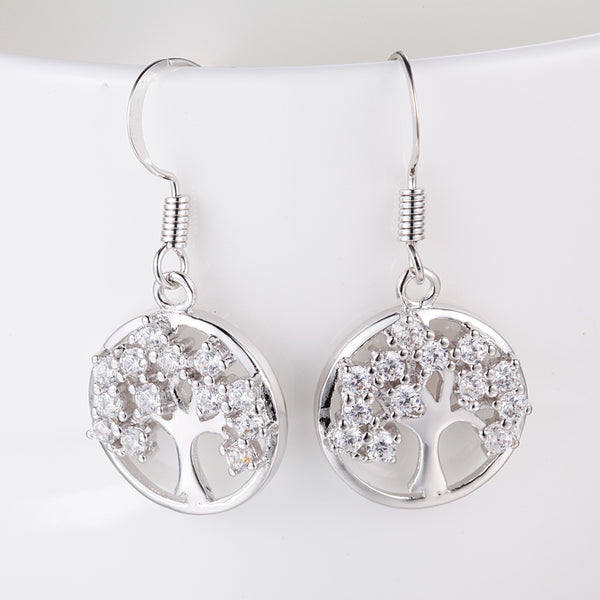 White Gold Plated Earrings LSR889