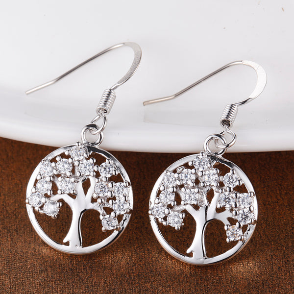 White Gold Plated Earrings LSR889