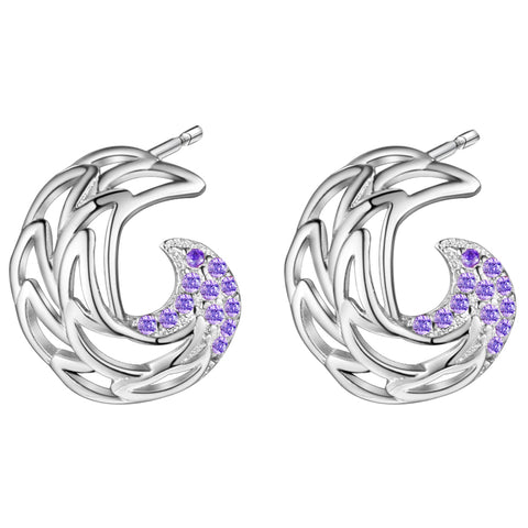 White Gold Plated Earrings LSR891