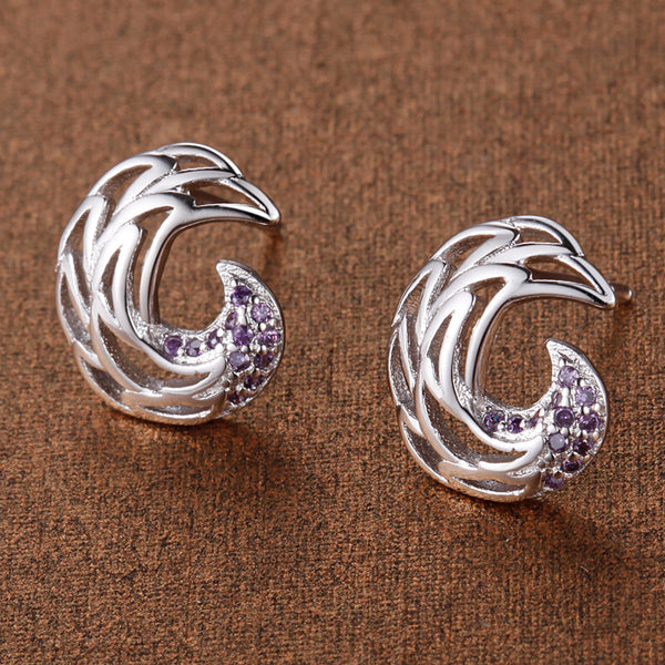 White Gold Plated Earrings LSR891