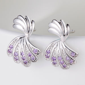 White Gold Plated Earrings LSR893