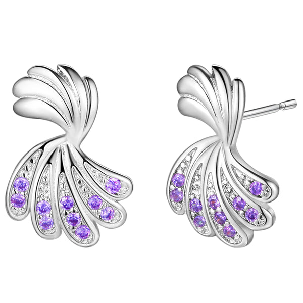 White Gold Plated Earrings LSR893