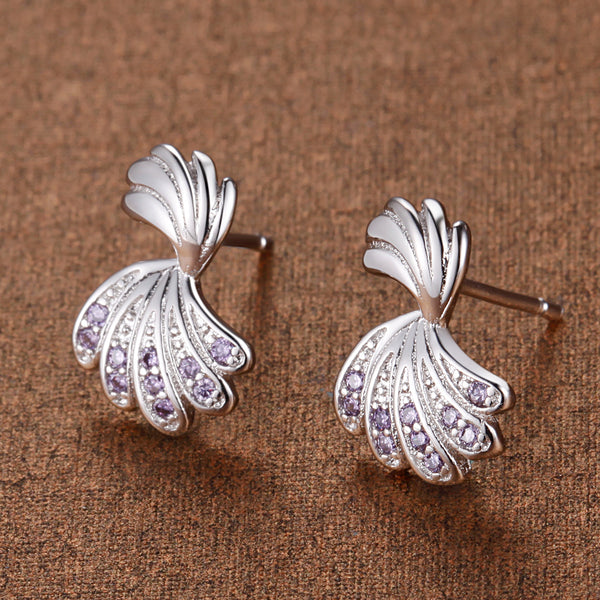 White Gold Plated Earrings LSR893