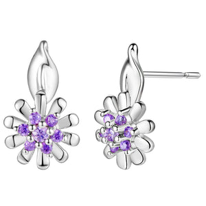 White Gold Plated Earrings LSR897