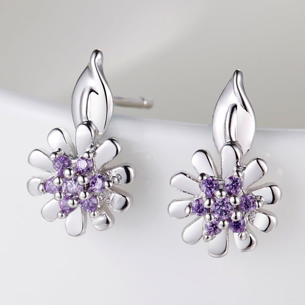 White Gold Plated Earrings LSR897