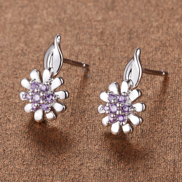 White Gold Plated Earrings LSR897