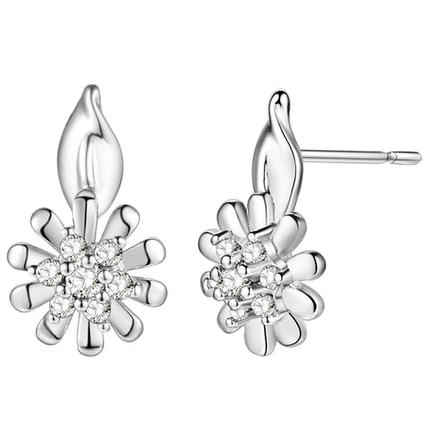 White Gold Plated Earrings LSR898