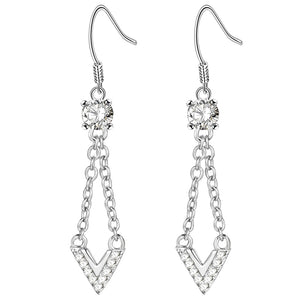 White Gold Plated Earrings LSR902