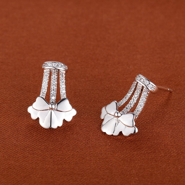 White Gold Plated Earrings LSR903