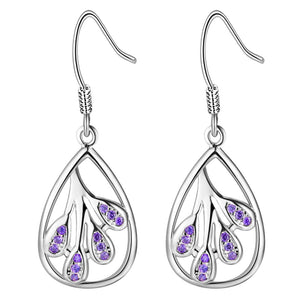 White Gold Plated Earrings LSR907