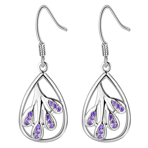 White Gold Plated Earrings LSR907