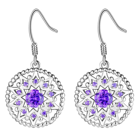 White Gold Plated Earrings LSR909