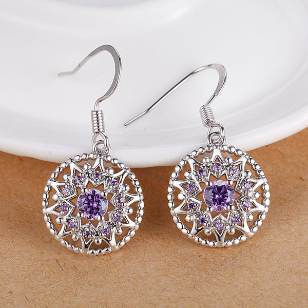 White Gold Plated Earrings LSR909