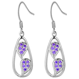 White Gold Plated Earrings LSR910