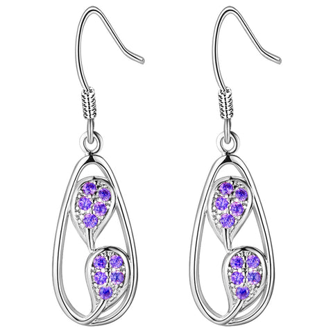 White Gold Plated Earrings LSR910