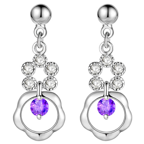 White Gold Plated Earrings LSR911