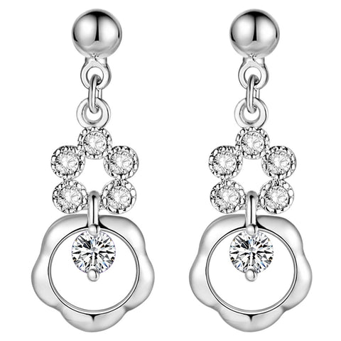 White Gold Plated Earrings LSR912