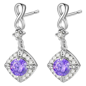 White Gold Plated Earrings LSR913