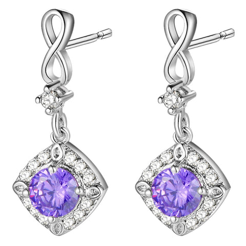 White Gold Plated Earrings LSR913