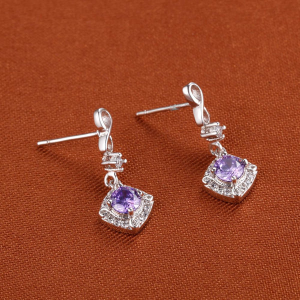 White Gold Plated Earrings LSR913