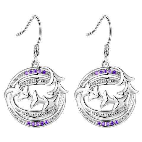 White Gold Plated Earrings LSR914