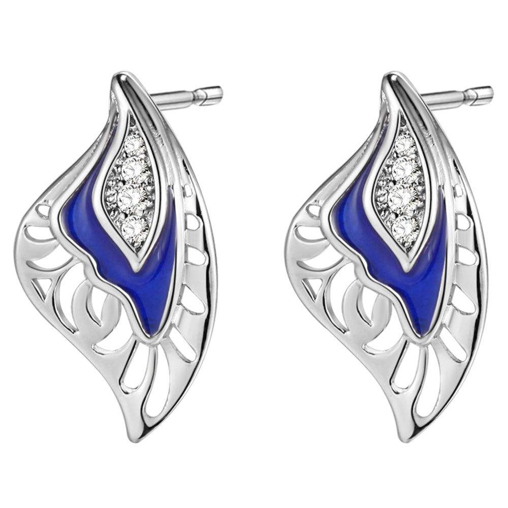 White Gold Plated Earrings LSR915